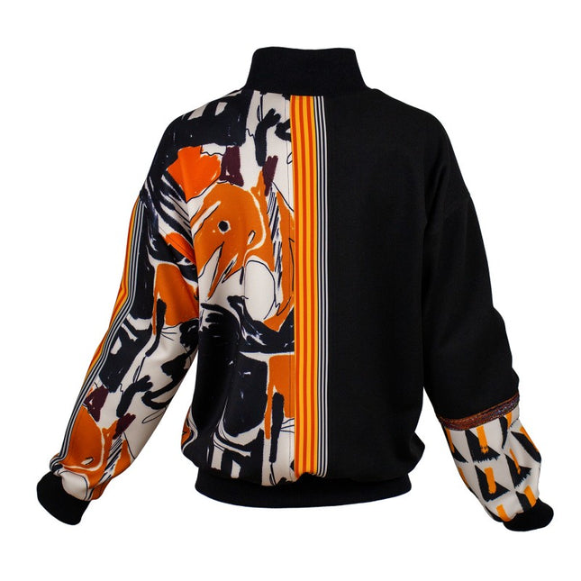 Lalipop Design | Patchwork Digital Print and Knitted Bomber