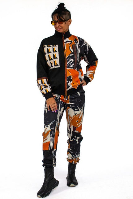 Lalipop Design | Patchwork Digital Print and Knitted Bomber