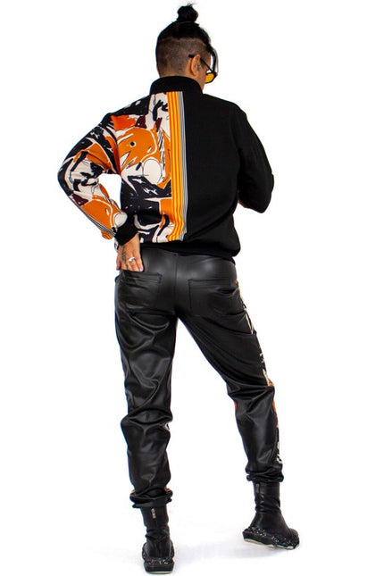 Lalipop Design | Patchwork Digital Print and Knitted Bomber