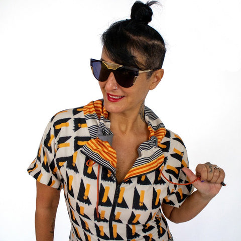 Lalipop Design | Sukienka midi z geometrycznym nadrukiem