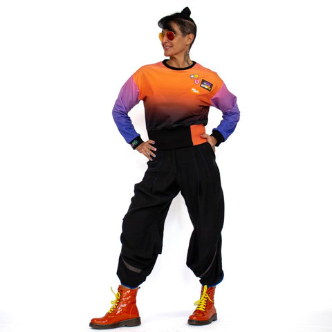 Lalipop Design | Zkrócony sweter w odcieniach Ombre