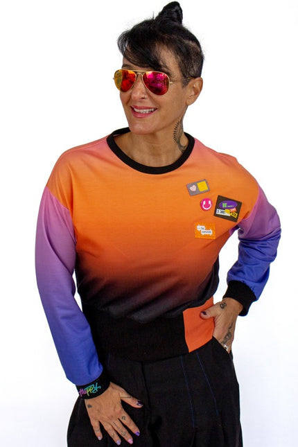 Lalipop Design | Ombre Cropped Sweatshirt