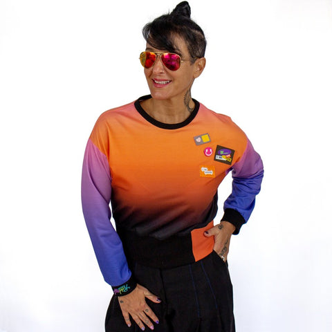 Lalipop Design | Zkrócony sweter w odcieniach Ombre