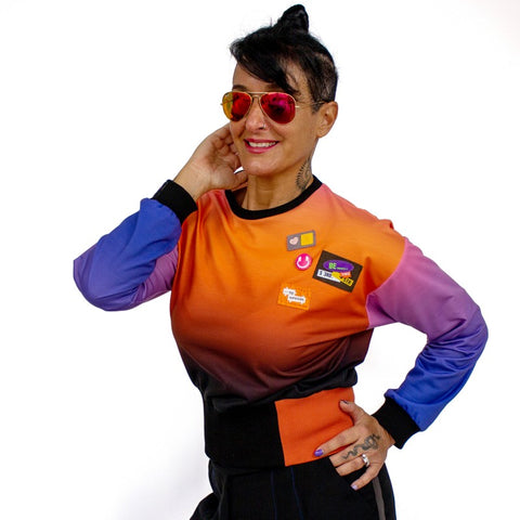 Lalipop Design | Zkrócony sweter w odcieniach Ombre