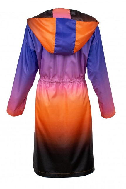 Lalipop Design | Ombre Rain Long Coat with hoodie