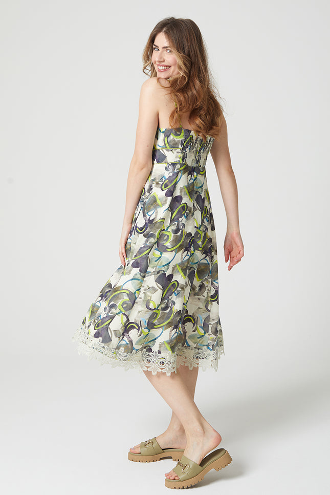 Lalipop Design | Abstract Print Midi dress