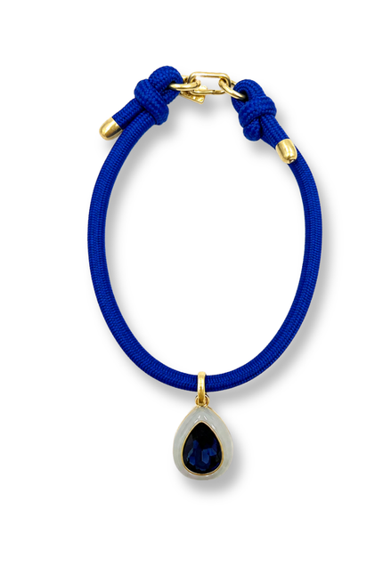 Lena Aqua And Sapphire Crystal Drop Necklace