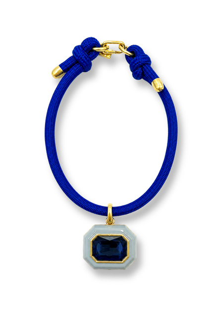 Lena Aqua Resin And Sapphire Octagon Pendant