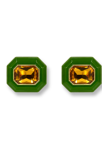 Michael Nash Jewelry | Lena Olive Resin Octagon Earrings