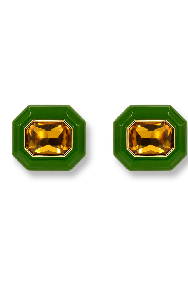 Michael Nash Jewelry | Lena Olive Resin Octagon Earrings