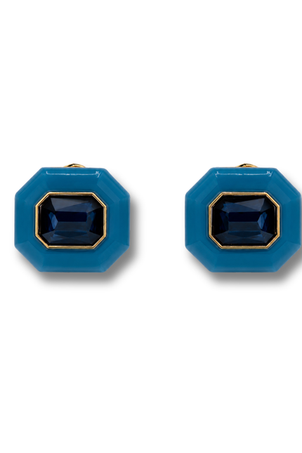Michael Nash Jewelry | Lena Sapphire Resin Octagon Earrings