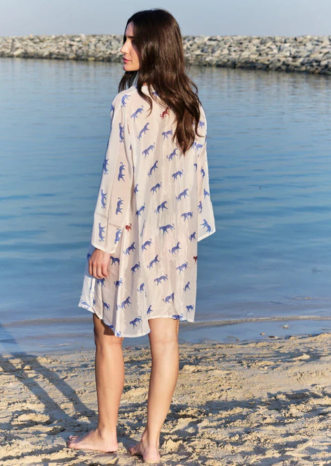 Leopard Luxe Printed Short Kimono
