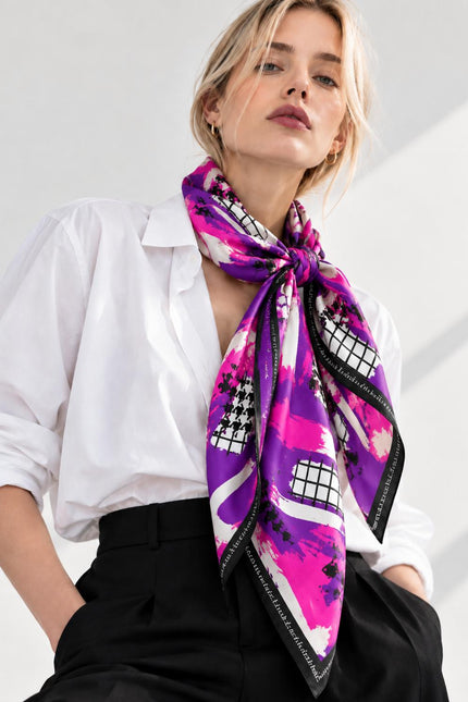 Scarf - Arty Pink Purple