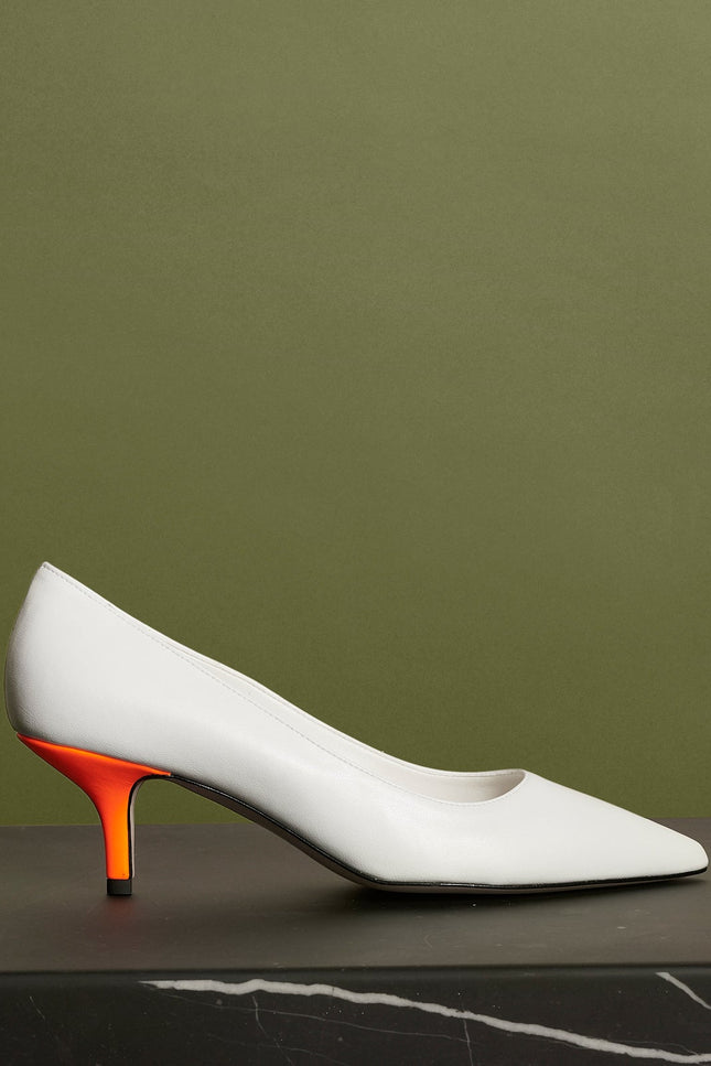 O2 Monde | Lois Heels white velvet
