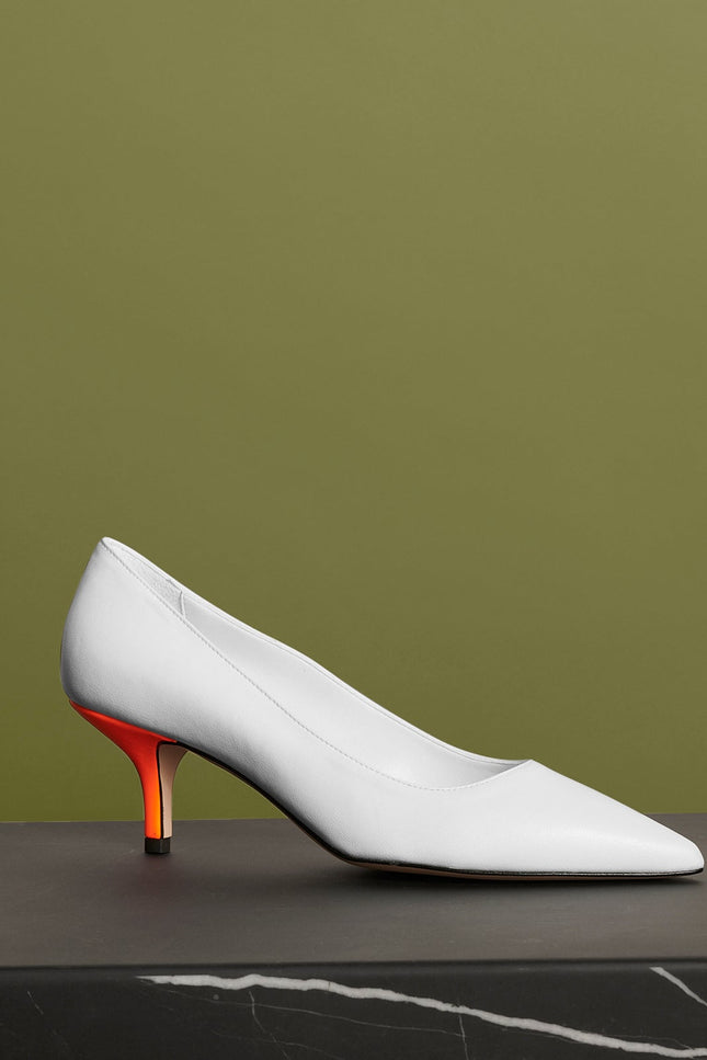 O2 Monde | Lois Heels white velvet