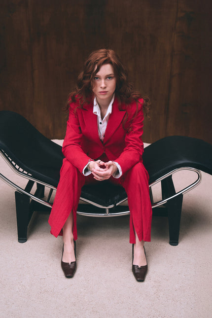 BÚDZIKO | SCARLETT RED FLARED PANTS