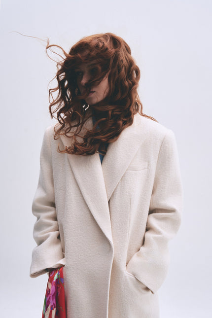 BÚDZIKO | COPENHAGEN MILKY WHITE WOOLEN COAT