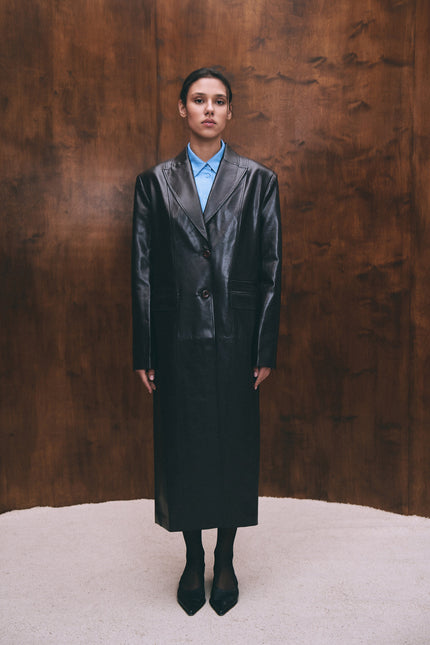 BÚDZIKO | VIVIENNE FAUX LEATHER COAT
