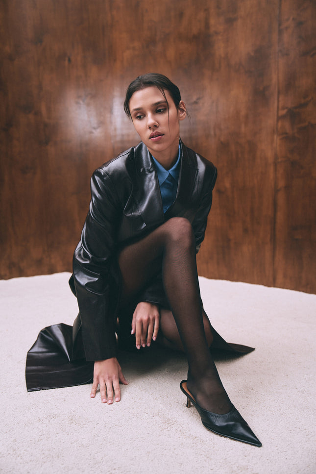 BÚDZIKO | VIVIENNE FAUX LEATHER COAT