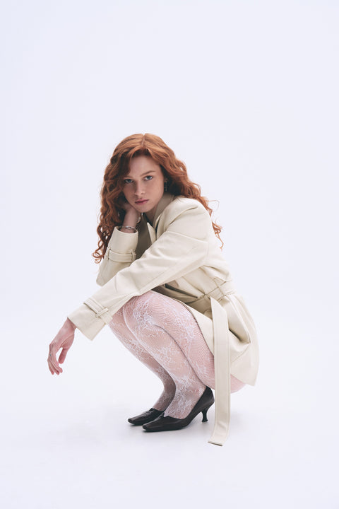 BÚDZIKO | LONDON MILKY FAUX LEATHER JACKET