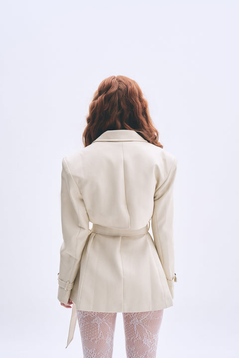 BÚDZIKO | LONDON MILKY FAUX LEATHER JACKET