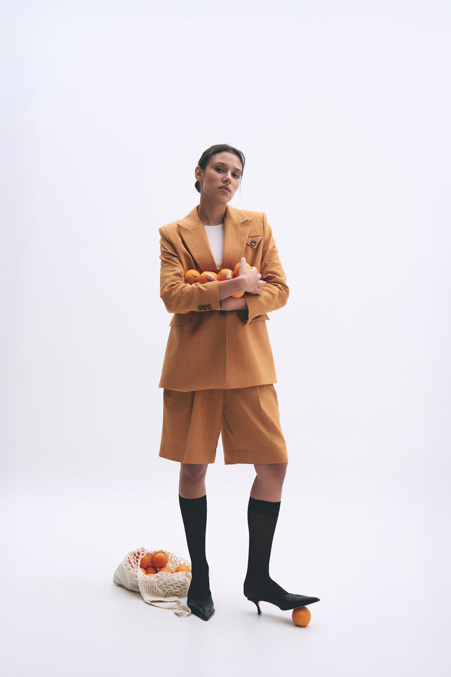BÚDZIKO | SIENNA LINEN BERMUDA SHORTS