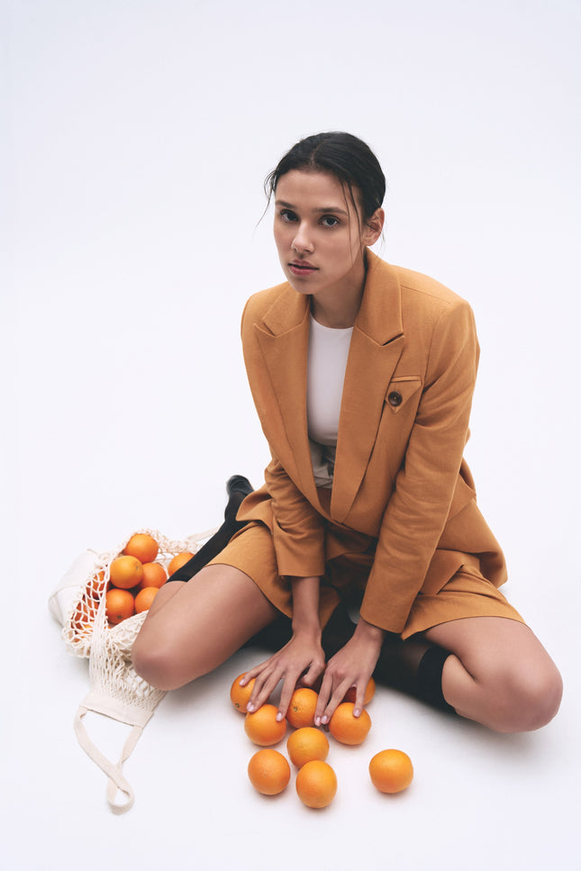 BÚDZIKO | SIENNA LINEN BERMUDA SHORTS