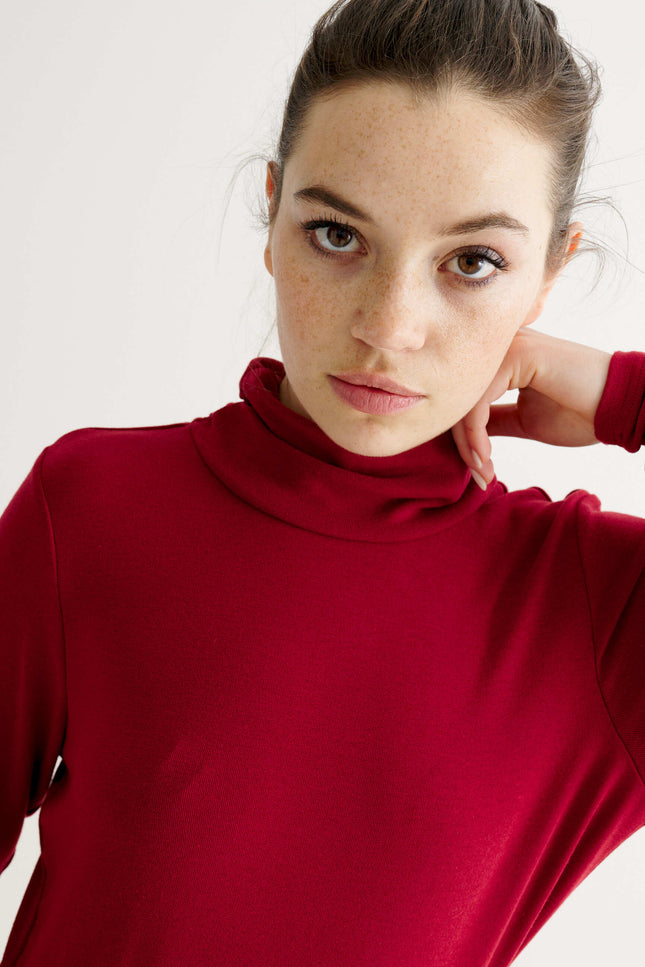 Lyra Spot Dress - Wine
