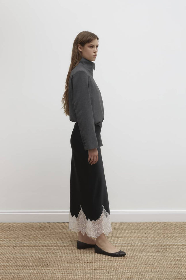 Kolosova | Bias-Cut Skirt With Lace