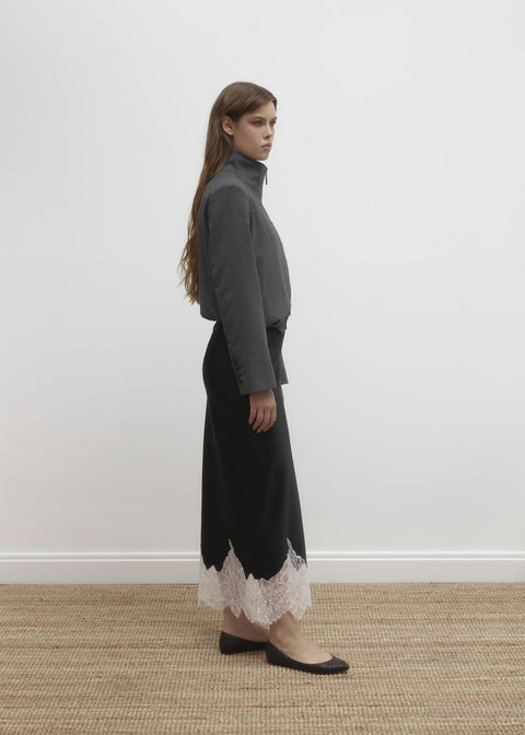 Kolosova | Bias-Cut Skirt With Lace