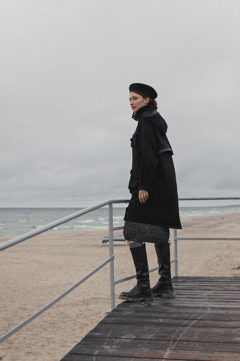 Ducktail Rainwear I BLACK MARILA RAINCOAT - recycled materials