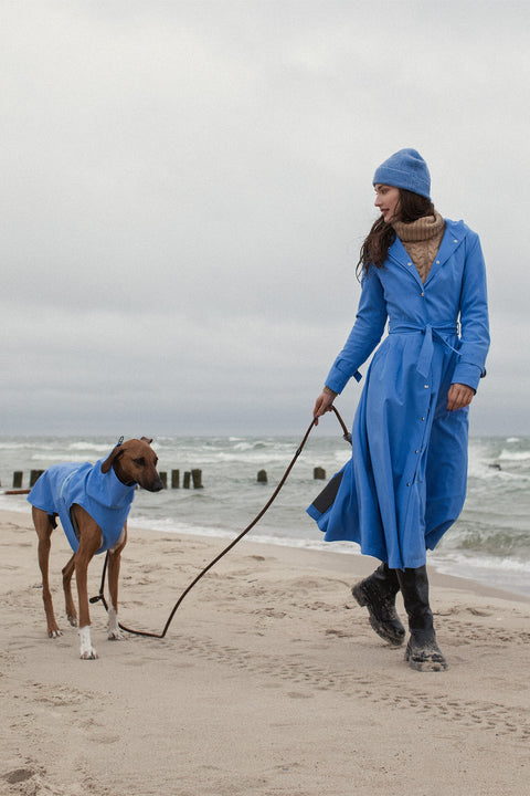 Ducktail Rainwear I OCEAN BLUE ICONIC RAINCOAT - recycled materials