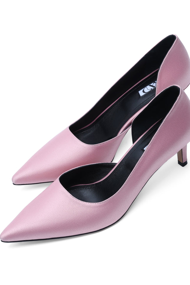 MAD About Dusty Pink handmade satin stilettos with memory foam insole – comfortable evening heels