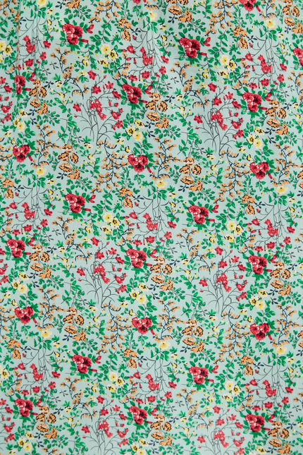 Louche Mara Flower Show Print Ruffle Hem Wrap Midi Skirt - Styled