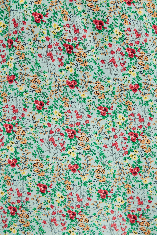 Louche Mara Flower Show Print Ruffle Hem Wrap Midi Skirt - Styled