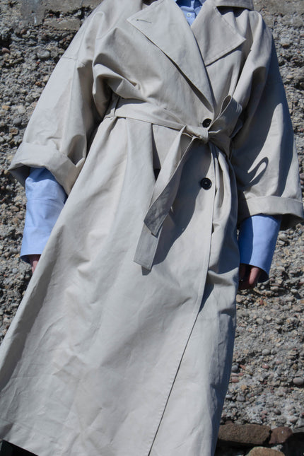 Anna Led | Double -Breasted Belted Trench Coat AGATA
