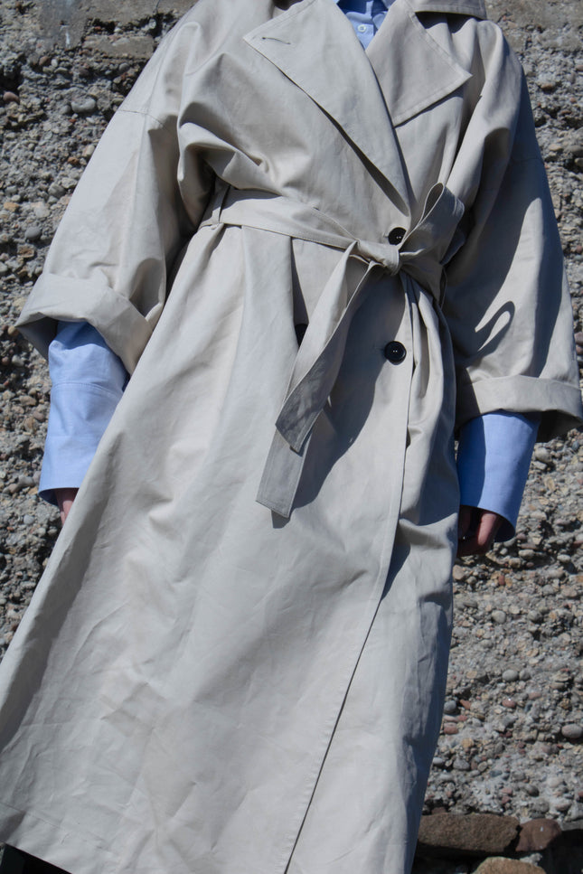 Anna Led | Double -Breasted Belted Trench Coat AGATA
