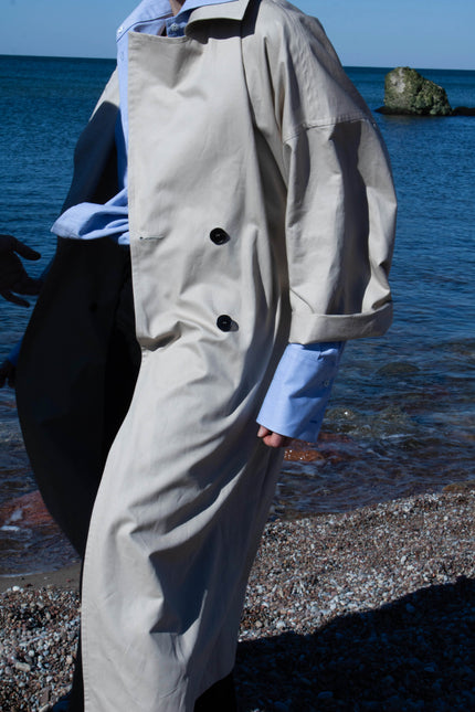 Anna Led | Double -Breasted Belted Trench Coat AGATA