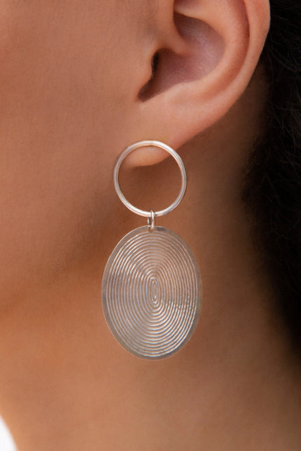 Yelli Jewels | Grey Half Spirals Drop earrings
