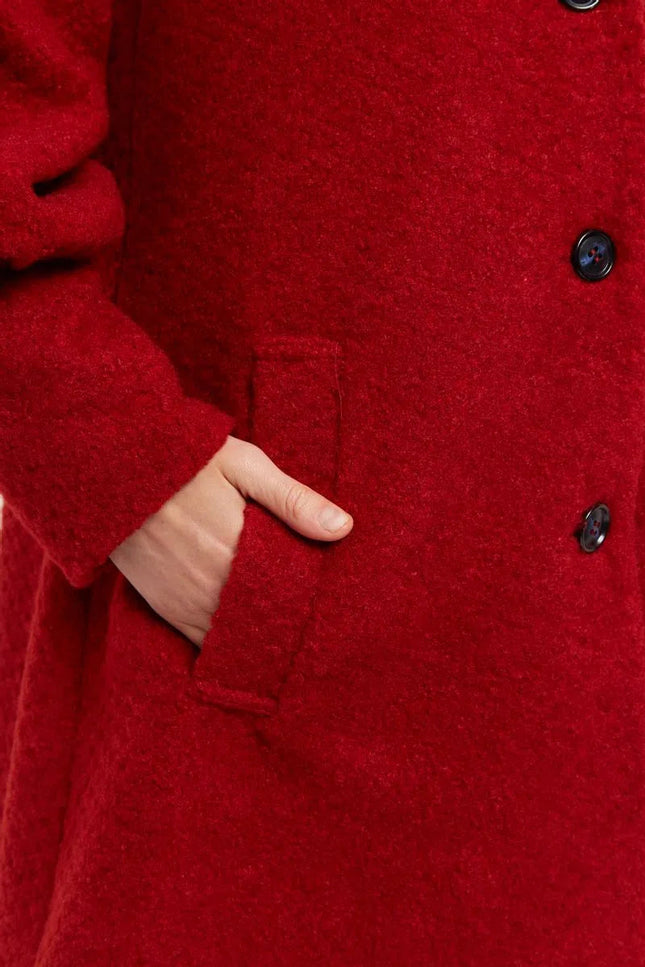Louche Mischa Statement Sleeve Coat Red - Detail 1