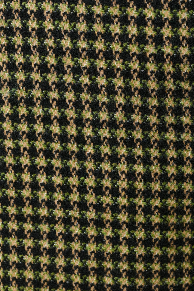 Mischa Burray Fur Collar Statement Sleeve Check Coat - Fern - Detail 5