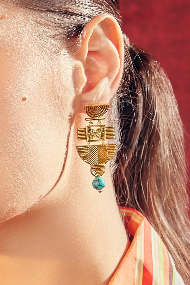 Arvino | Turquoise Folk Earrings