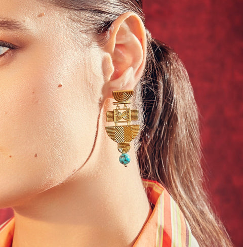 Arvino | Turquoise Folk Earrings