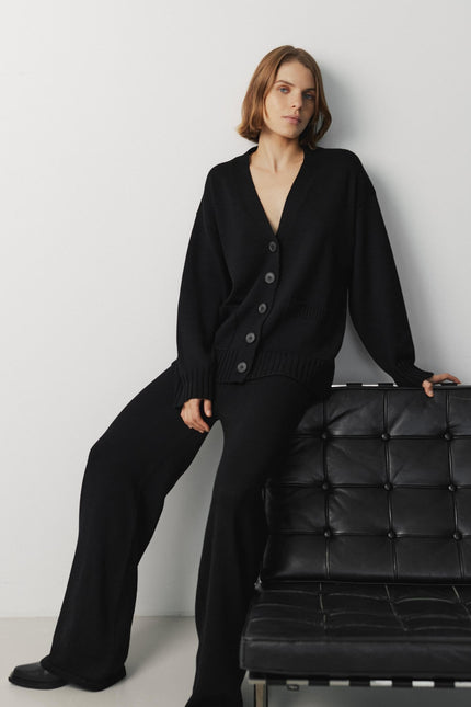 lack merino wool knit set for women