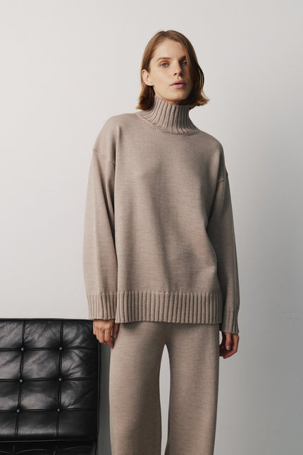 Monala | Merino Wool High Neck Sweater