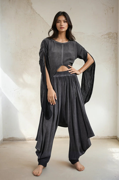 Zhenabia | MOON Blouse in Charcoal