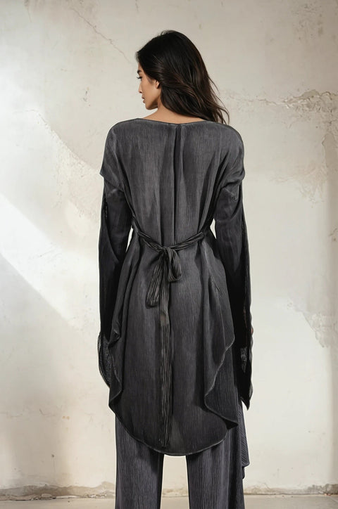 Zhenabia | MOON Blouse in Charcoal