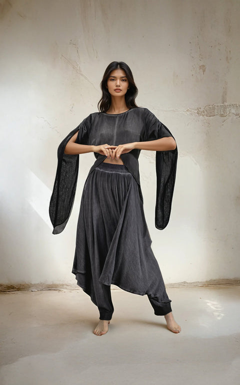 Zhenabia | MOON Blouse in Charcoal