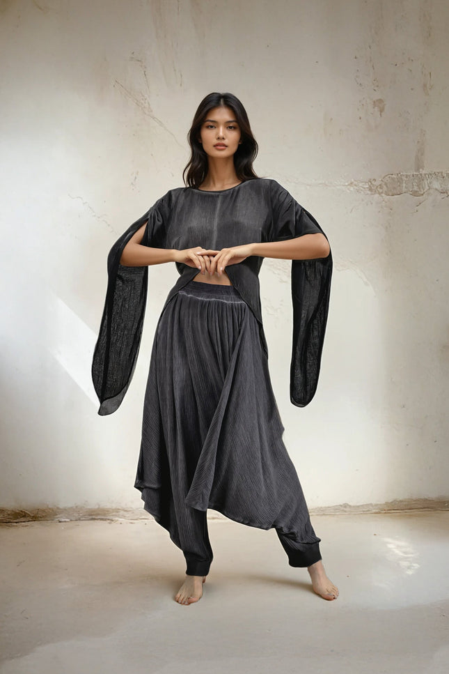Zhenabia | MOON Blouse in Charcoal