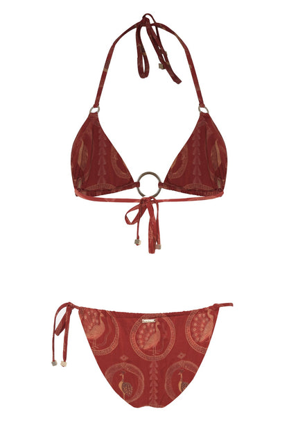 MOVOM Zafira Üçgen Bikini, çok renkli, kumaş desen yakın çekim